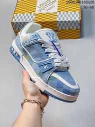 LV skate shoes Louis Vuitton Trainer Sneaker Low Louis Vuitton casual sports culture all-match skate