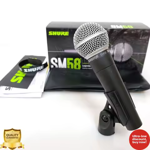 Shure SM58 SK Cardioid Dynamic Microphone for Stage Singing Professional Wired