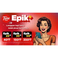 Simkad Tunetalk Epik+ Plan High Speed 4G 5G Data Besar Epik50 Epik35 Epik25