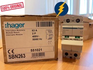 HAGER SBN263 2P 63A Isolator Switch