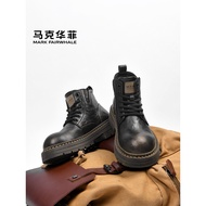 Mark Wahfi Martin Boots Men's Black Leather Boots Men's Shoes Men's Shoes Winter Boots Men's Leather