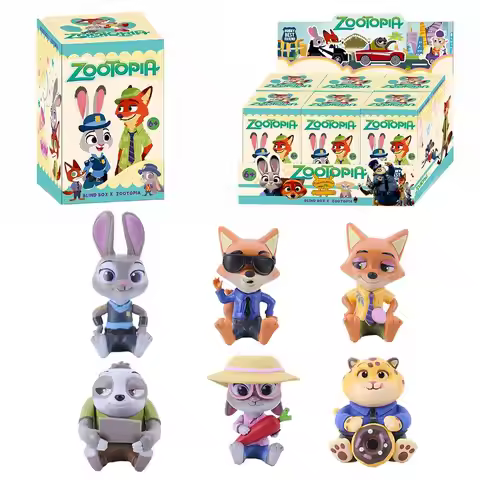 Children's Birthday Crazy Animal City Cake Decoration 6 Judy Rabbit Nick Fox Lightning Bull Lion Orn