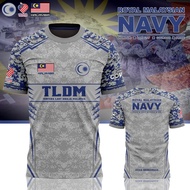 2025 SHIRT SUBLIMATION JERSEY TLDM MALAYSIA Navy Jersey Malaysia Men's Shirt