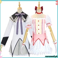 Anime Puella Magi Madoka Magica Kaname Madoka Akemi Homura Tomoe Mami Cosplay Costumes Wig Woman Girls School Uniform Dress