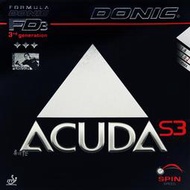 桌球狂 Donic S3 acuda桌球膠皮(澀性/max/2.0/軟/內能)弧圈前衝型