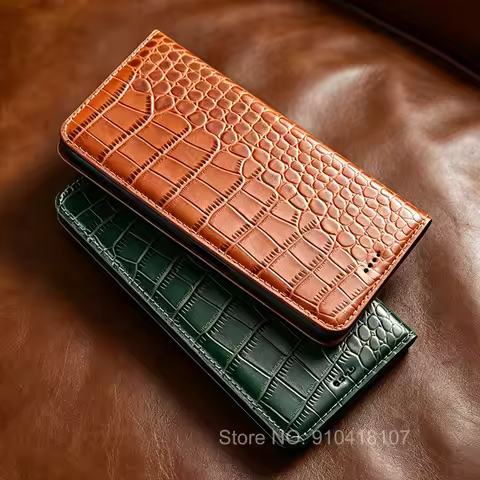 For Infinix Hot 50 Case Infinix Hot 50 Pro Luxury Genuine Leather Flip Cover For Infinix Hot 50 Pro 