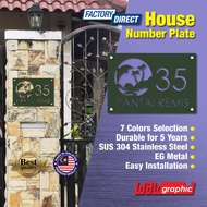House Number Plate Nombor Rumah 门牌 Stainless Steel 304 白钢门牌  SERIES C8115