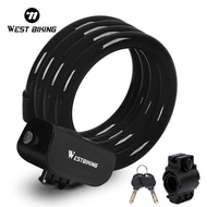 WEST BIKING Bicycle Waterproof Anti-Theft Security Motorcycle E-Bike Scooter Cable Lock MTB Road Bik