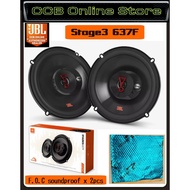 JBL Stage3 637F 6"-1/2" Three-Way Car Audio Speaker No Grill 45Wrms, 225W Peak (Free Soundproof x 2p