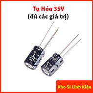 35V capacitors, 35V polarized capacitors, all values 22uF 100uF 220uF 470uF 1000uF 2200uF 3300uF 470