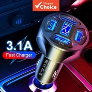 66W USB Car Charger Type C Fast Charging 4 Ports Adapter