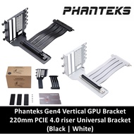 Phanteks Gen4 Vertical GPU Bracket  220mm PCIE 4.0 riser Universal Bracket (Black | White)