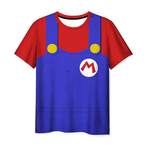 New Super Mario Bros Cosplay T Shirt 3D Print Casual Short Sleeve Tee for Men Women Kids Summer Stre
