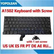 New Laptop Keyboard For Macbook Pro 13" Retina A1502 Keyboard US UK Spain French Russian 2013 2014 2