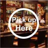 Here Circle Sign Cafe Resto Cafe Sticker Sign