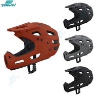 2023！！Discovery Full Face Helmet With Detachable Chain Guard Visor Half Face Helmet 18 Air Vents For Dirt Bike M/L(54-61CM)