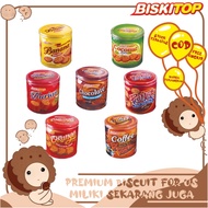 BISKITOP - 1 KARTONAN/DUS Sandwich Single Round Kaleng 350gr Murah Promo Cuci Gudang Biskuit Kaleng