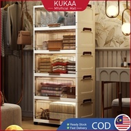 Kukaa  L40-50CM Foldable&Stackable Storage Cabinet With Wheels Almari Box Multifunction Storage Box