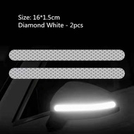 【Ann-Car】1 Pair Car Rearview Mirror Reflective Sticker Safety Warning Reflective Sticker Car Rearview Mirror Decorative Strip