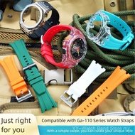 Transparent Case Silicone Strap Set For ca-sio GA110 GA100 GA120 GD100 Black Gold Style Shockproof F