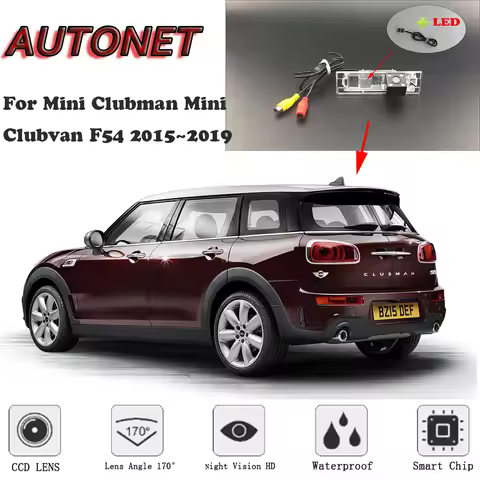 AUTONET HD Night Vision Backup Rear View camera For Mini Clubman Mini Clubvan F54 2015~2019 CCD/lice