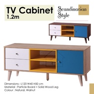 TV CABINET 1.2M / HALL CABINET / MEDIA STORAGE/TV CONSOLE/ TV STAND/ TV RACK/MEDIA CABINET/LIVING HALL CABINET