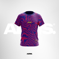 READY STOCK AERIES MVMNT BLUE PERFORMANCE RUNNING JERSEY ULTRA BREATHABLE LIGHT WEIGHT