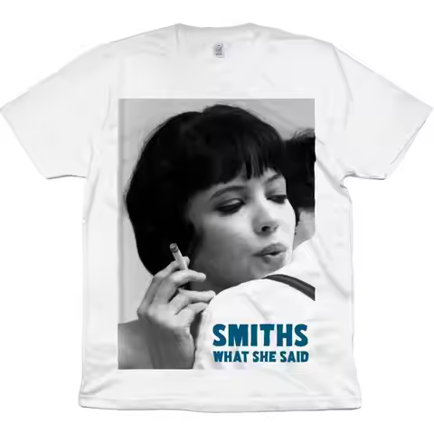 The Smiths What She Said Anna Karina Black White Organic T Shirt