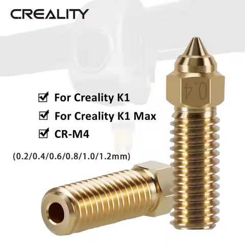 Creality K1/K1 Max Nozzle 1pcs Brass High-speed 3D Printer Nozzles 0.2/0.4/0.6/0.8/1.0/1.2mm Fit 1.7