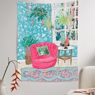 Cloth Tapestry Decoration Pastoral Matisse Abstract Bedroom Niche Colors American Wall Nordic Pink B