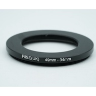 Rise Step Down 49 - 34 Filter Ring Adapter Stepping 49mm - 34mm StepDown 49 mm - 34 mm