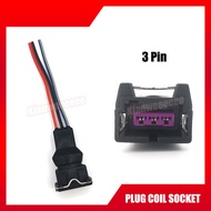 (3 Pin) Proton Waja Wira Campro VDO CPS Bosch Ignition Plug Coil Socket