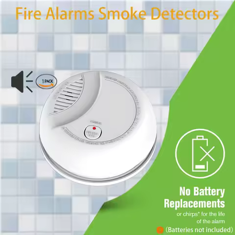 Easy-to-Install Smoke Alarm Detectors,High Sensitivity,Low Power Consumption Wireless Fire Alarm Rea