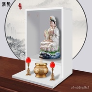 Buddha Niche Small Altar Wall-Mounted Altar Shrine with Door Guanyin Cabinet Economical Household Incense Burner America