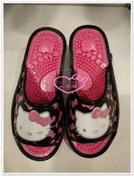 小花花日本精品♥ Hello Kitty 健康按摩拖鞋 室內拖鞋 按摩拖鞋 居家拖鞋 917180黑桃78962606