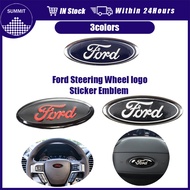 ABS 5.8x2.2cm Ford emblem Sticker Logo for Steering Wheel Focus Fiesta Ecosport ford car accessories