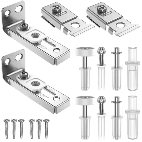 2Pcs Bifold Door Hardware Repair Kit Include Top & Bottom Bracket Folding Door Hardware Replacement 