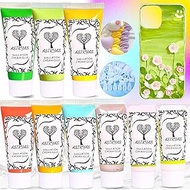 ASTRYAS 9PCS Decoden Cream Glue Fake Simulation Cream Clay Glue DIY Phone Case Kit Silicone Cream Ad