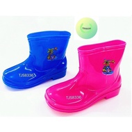 Ready stock Little shop kasut boot kasut hujan getah budak children rainboot pink,blue,aska/green,15