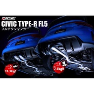 🎌 RSE Titanium Exhaust Honda Civic FL5 & FK8 💯 Original Twin Muffler Type-D Single Outlet Type-R