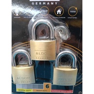 Aldor Brass Padlock 50mm*3pcs(one key system)