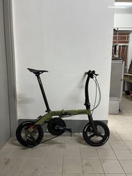 放 Java x1  9速 14寸 摺車 軍綠色 單車