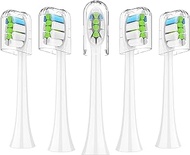 Replacement Toothbrush Heads Compatible with Philips Sonicare：5 Pack Soft Replacement Electric Brush Head Compatible with Phillips Sonicare Plaque Control Snap-on