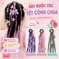 Hair Ties Cute Mermaid Girl FakeCNY, Elastic Hair Ties with Cute Bow Wig Braids