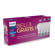 PUTIH Philips MyCare Led Bulb MultiPack 10W White Package