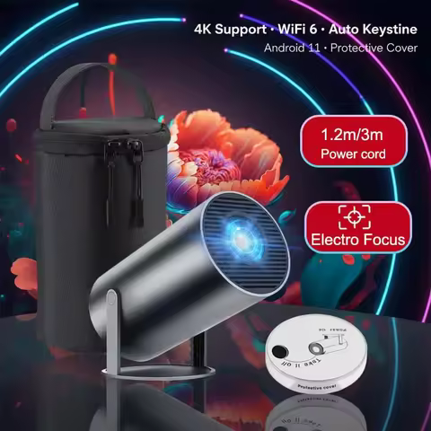 DITONG HY300 Plus 4k Projector Android 1280*720P Video Cinema Outdoor Portable home hd led Projetor 