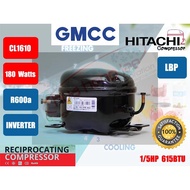 Compressor Refrigerator GMCC (HITACHI) Model CL1610-DLS Size 1/5HP R600a DC INVERTER Refrigerant