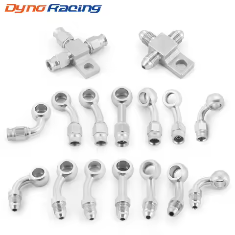 AN3 to M10x1 Banjo Hose End Fitting Motorcycle Motor Bike Hydraulic Brake Oil Hose Line Stainless St