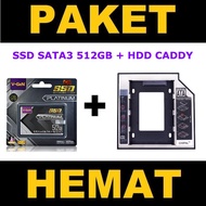 Solid State Drive SSD 512GB V-GeN SATA3 HDD CADDY DVD Slot to HDD Slot
