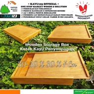 Wooden Box Hampres Box 30-50x30x7 cm Multipurpose Wooden Storage Box